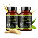 Dr. HERBALIST Ginger Oil 1600mg Softgel Capsules – Natural Herbal Supplement, Supports Wellness, Digestion & Energy – 120 Capsules