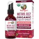MaryRuth Organics Vitamina B12 Liquid Spray Silencio Vegan, Non-GMO, Gluten-Free TEN USDA Suplemento Orgológico Silencio Energía " Nervous System Support ← B12 Vitaminas para Mujeres " Hombres Silencio 720 mcg Silencio 1 Fl Oz