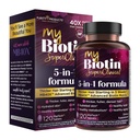 Purity Products MyBiotin SuperClinical New 5-in-1 Elite Multivitamin + MB40X Biotin Matrix Daily Multi - Thicker Hair Empezando en 3 semanas - 40X Más Soluble vs Ordinary Hair Skin Nails - 120 Tabs
