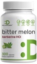 Melón de purpurina con suplemento de bereberina 15,000mg Por ser, 300 cápsulas viv 15:1 Wild Bitter Melon Fruit Extract " Berberine HCL ¦ Third Party Tested  durable Plant Based, Non-GMO