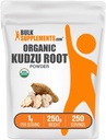 BulkSupplements.com Orgánica Kudzu Root Powder - Orgánico Kudzu Root Suplemento, Herbal Suplemento - Gluten Gratis - 1g por Serving, 250g (8.8 oz) (Pack of 1)