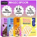 Magic Spoon Treats - 16 High Protein Bars: 4 Blueberry Muffin, 4 Double Chocolate, 4 Marshmallow, 4 Chocolate Peanut Butter - High Protein Gluten Free Snack - Sugar & Gluten Free Protein Cereal Bar