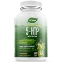100% Pure 5-HTP Formula with Calcium for Mood, Stress, and Sleep Supplement for Adults - Neurotransmitter Support - 5-Hydroxytryptophan - 60 Capsules, 30 Servings
