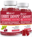 Beet Root Gummies, Nitric Oxide Suplemento para Hombre Mujeres ← Orgánica Beet Gummy con semillas de uva, granada, pimienta negra, vitamina C, B12