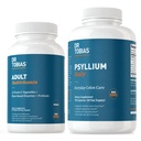 Dr. Tobias Adult Multivitamin " Psyllium Daily Supports Energy, Immunity " Healthy Bowel Movements with 42 Fruits " Vegatables, Psllium Husk, Bentonite Clay, Flaxseed " Natural Ingredients