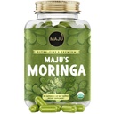 Maju Superfoods Orgánica Moringa Capsules, Hoja de Oleifera, Hojas de Moringa de calidad extrafina, Hojas de árbol de secado, Extracto de Moringa de Moringa