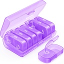 AUVON XL Organizador semanal de píldoras 2 veces al día, AM PM Caso de píldora con una gran apertura para fácil de usar, caja de píldoras 7 días Medicamentos de viaje organizador para medicamentos, vitaminas, aceites de pescado, suplementos