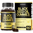 Black Seed Oil Gummies (60 Count) Blackseed Oil Gummies for Adults with Black Cumin Seed Immune Support & Support Healthy Digestion - Delicious Raspberry Flavor - Third Party Tested, Vegan & NON-GMO
