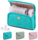 BAGSFY Organizador semanal de píldoras 3 veces al día en un lindo caso de tela, organizador de píldoras, caja de píldoras, caja de carga de viaje portátil, recipiente para medicamentos, vitaminas, aceites de pescado, suplementos