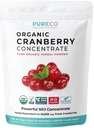 USDA Organic Cranberry Concentrate (50:1) Powder - 500mg es Equivalente a 25,000mg de Cranberries Frescas - para la limpieza del riñón &amp; UTI Ayuda Vitaminas - Mujeres - Suplemento - 100 Servings - No Pills
