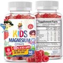 Magnesium Gummies for Kids &amp; Adults - 100mg - Calm Magnesium Chews - Magnesium Citrate Chewable Suplemento para Mood &amp; Muscle Support - 90 Gummies