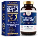 15-IN-1 Cortisol Supplements for Women & Men - Cortisol Reducer, Manager with Ashwagandha, Acerola, L-Tyrosine, Vitamin C, B6 - Mood, Stress Relief, Restful Sleep Support - 60 Capsules, 60-Day Supply