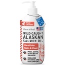 Wild Alaskan Salmon Oil for Dogs & Cats 16 oz - Omega 3 Dog Fish Oil, EPA DHA for Skin & Coat, Itch Relief, Joint and Heart Health - MSC Certified, Made in USA, Pump Bottle - Chew + Heal