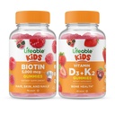 Lifeable Biotin Kids + Vitamina D3 + Vitamina K2 Kids, Gummies Bundle - Great Tasting, Vitamin Supplement, Gluten Free, GMO Free, Chewable Gummy