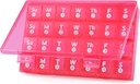 Gran organizador de píldoras mensuales, 28 días caja de píldoras 1 vez al día, 4 semanas un contenedor de caja del mes,Travel Friendly Medicine Organizer for Vitamins, Fish Oils, Suplementos