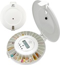 Dispensador automático de píldoras bloqueado e-Pill MedTime – Organizador de medicamentos seguro y fácil de usar con 24 Alarmas diarios – Ideal para personas mayores, demencia y atención de Alzheimer – Lid blanca