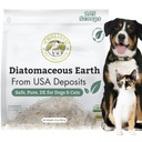 Wholistic Pet Organics Diatomaceous Earth - Food Grade for Dogs & Cats - 13 Oz - Multi Use Powder - Pet Safe Non-Chemical Freshwater Sourced Silica Supports Overall Health - Made in USA - 105 Scoops