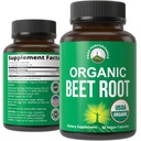 USDA Organic Beet Root Vegan Capsules. Beets Juice Powder Super Food Pills 1200 mg. Nitric Oxide Energy Boosting Beetroot Extract Capsules. Suplemento de Apoyo Polifenol para Mujeres y Hombres