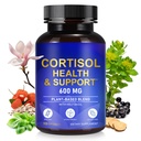 Cortisol Balance Supplement for Women | Stress, Mood, Focus & Sleep Support with Adaptogens (Rhodiola, Holy Basil), L-Theanine & Magnesium - Vegan, Non-GMO, 90 Capsules