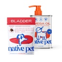 Native Pet Urinary & Omega Wellness Bundle: Bladder Chews for Dogs (30 Air-Dried Chews) & Omega Oil for Dogs (8 Oz) - UTI Treatment & Prevention + Fast-Absorbing Omega 3 6 9 Supplement