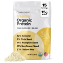 Complement Vegan Vanilla Protein Powder - Organic Protein Low Carb, Low Calorie, Sugar Free, Soy Free, Non-GMO, Gluten Free - 15g Yellow Pea, Pumpkin Seed Plant-Based Protein (15 Servings)