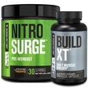Jacked Factory Nitrosurge Pre-Workout in Pineapple & Build XT Muscle Building Bundle for Men & Women