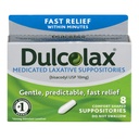 Dulcolax Laxative Suppositories 8 ea (Pack of 3)
