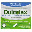 Dulcolax Suppositories 4 Each (Pack of 2)