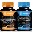 Beberina Suplemento 1500mg - Liposomal Berberina con canela de Ceylán Ø Magnesium Glycinate Capsules - 750mg - Suplemento Magnesio Suplemento de alta absorción