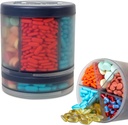Monster Extra-Large Pill Organizer (5” Tall x 4.25” Wide) – 10 Compartimientos ajustables, dispensador de suplemento de medicamentos fáciles de dispensar, Monster Fit 10