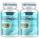 (240 Count) Polyphenols Supplement 1500mg – Over 20 Fruit, Herbal & Cereal Full Spectrum Polyphenol Complex with Resveratrol, Grape Seed & Green Tea – Tri-Color MicroBeadlets – Powerful Antioxidant