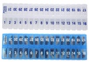 AM PM 31 Day Once-a Day Monthly Pill Planner Organizer - Large Compartment Pill Boxes Store Medicamentos para el Mes entero Plus Compartimiento para Píldoras Extras (AM/PM Clear &amp; Blue) BPA Gratis