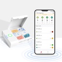 Caja de Medicina Comfytemp - Organizador de Medicamentos Inteligentes con Aplicación Gratis, Plan de Píldoras, Recordatorio de Alarmas, 4 Compartimientos Grandes, Caja de Píldoras Recargables para Medicina/Vitamins/Suplementos