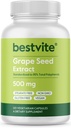 Extracto de semillas de uva mejorVITE 500mg (120 cápsulas vegetarianas) - No estelares - Estándarizado a 95% de polifenoles