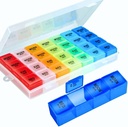 Pill Organizer 4 veces al día,Premium Weekly Pill Case Medicine Organizer Box 7 Days 28 Compartment to Hold Vitamins Medicine Organizer Box