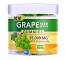 Grape Seed Extract Gummies ← Grape Seed Oil 25,000 mg 50x Original ←95% Polyphenols tención #1 Grape Seed Gummies in USA ← Sugar Free Vegan ← Grape Flavor 60 ct