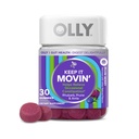 OLLY Keep it Movin' Gummy Supplement, Occasional Constipation Support,* Rhubarb, Prune, Amla Extracts - Plum Berry Flavored, 15 Day Supply - 30 Count (Pack of 12)