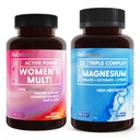 Complejo de magnesio triple de las mujeres de BioEmblem y necesidades multivitamínicas de salud cardiovascular y nutrición