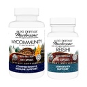 Host Defense MyCommunity Capsules, 120 Conde & Reishi Capsules, 30 Conde - Apoyo a la Salud Inmunitaria con 17 Especies Mushroom Blend - Apoyo a la Salud Cerebral, Memoria & Focus*