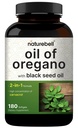 NatureBell Oil of Oregano with Black Seed Oil - 180 Softgels - 2-in-1 Herbal Complex- Includes Carvacrol & Extra Virgin Olive Oil - Non-GMO, Gluten Free