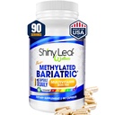 Hoja brillante Multivitaminada Bariatrica Sin Hierro – Vitaminas para Bypass Gástrico &amp; Sleeve, 1 Daily Capsule W Folato Metilado, B12, A, C, D, K &amp; More. Vegetariano, Libre de Soy, USA Made (90 Ct.)