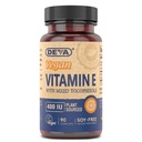 Deva Vegan Vitamins Vitamin E High Potency 400IU with Mixed Tocopherols, from Non-GMO Sunflowers, 90 Capsules, 1-Pack