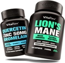 Quercetina orgánica con Bromelain + León Mane Mushroom Capsules