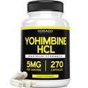 Yohimbine HCL 5mg para Hombres y Mujeres (270 cápsulas) Más Potente que Yohimbe Bark Powder - Garantía de Calidad - Tercera Parte Probada para Potency & Purity - Vegan, Gluten Free " Non-GMO - USA Made