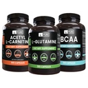 Pure Original Ingredients Acetyl L-Carnitine, L-Glutamine, and BCAA Capsule Bundle (365 Capsules Each), No Magnesium or Rice Fillers