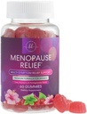 Suplementos de la menopausia para mujeres - Flashes calientes completos de leche natural y sudaderas nocturnas Soporte, multibeneficio de alivio de la menopausia Gummy, soporte para balance " energía, libre de gluten " - 60 gomas