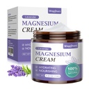 Crema de magnesio para el sueño - Loción natural de magnesio tópico para dolores de piernas, relajación muscular, calma - tiempo nocturno mantequilla corporal para la hidratación profunda - seguro para niños (Lavanda)