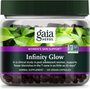 Gaia Herbs Infinity Glow - Suplemento de Apoyo a la Esquía para Mujeres con Té Verde, EGCG, Reishi Mushroom, Pomanox Pomegranate & Spearmint - 120 Vegan Capsules (30-Day Supply)