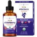 NutraChamps Black Elderberry for Kids Liquid Drops, 10:1 Extracto Sambucus Elderberry Syrup for Kids, Sugar-Free European Elderberry Drops Berry Flavor, Immune Support, 4 Month Supply