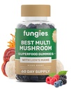 Fungies Multi Mushroom Gummies for Men &amp; Women - Mushroom Suplemento Incluye Mane de León, Cordyceps, Reishi, Chaga, Shiitake, Maitake & Turquía Tail - Gelatin-Free, Gluten-Free & Vegan Gummy Vitaminas